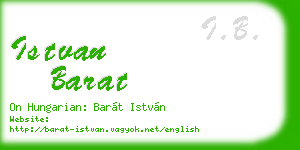 istvan barat business card